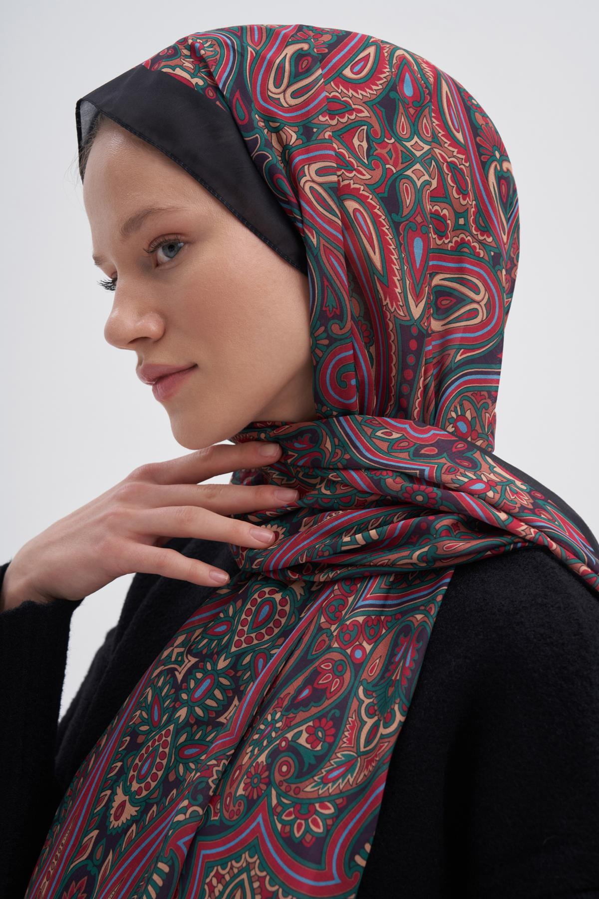 Marbella Dark Nilla Pamuklu Şal