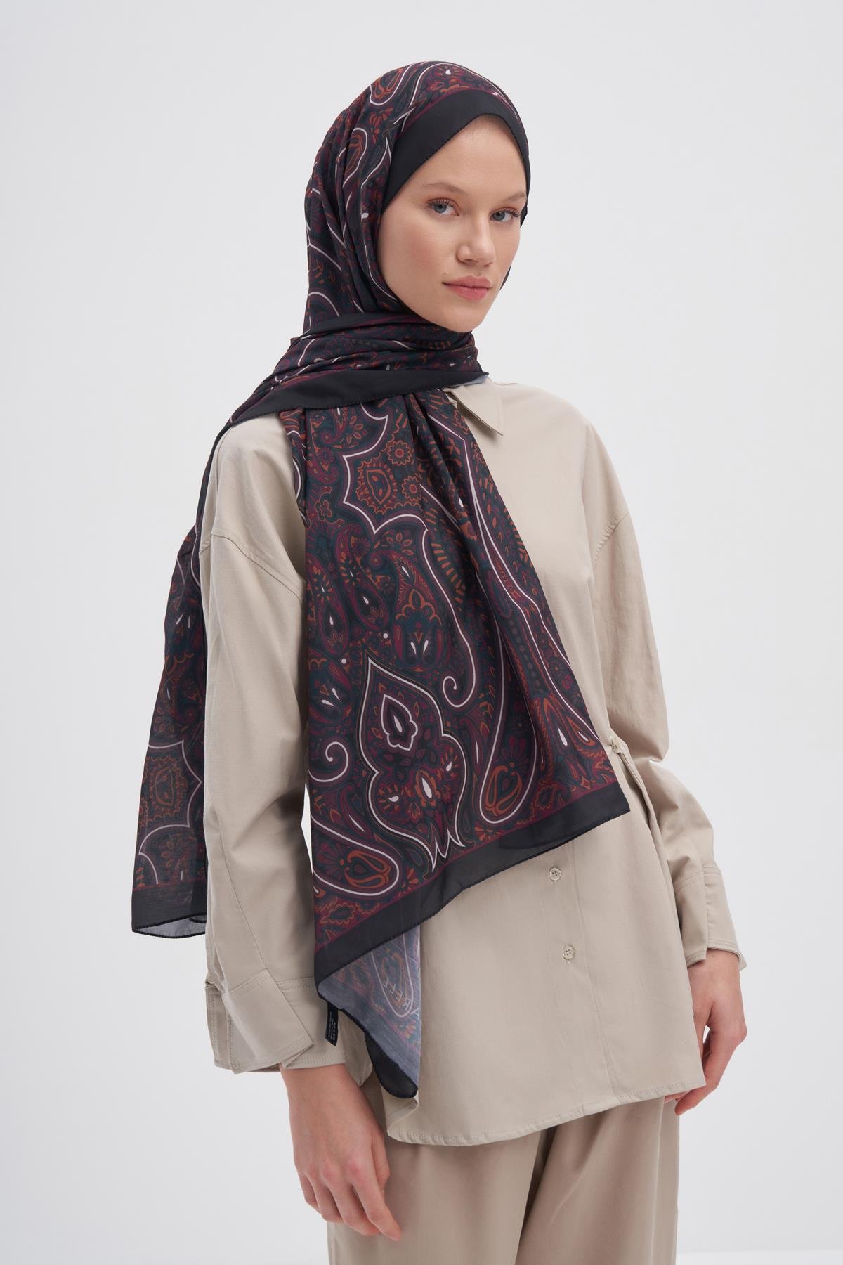 Marbella Kahve Nilla Pamuklu Şal