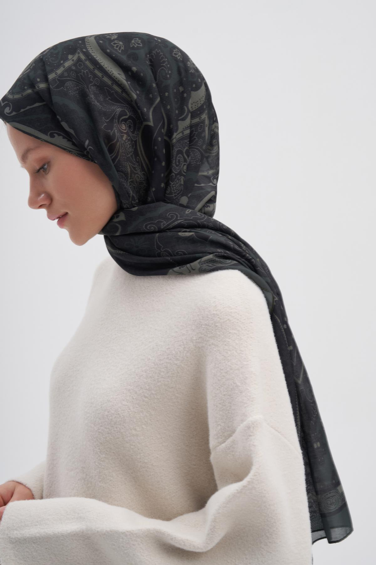 Marni Haki Nilla Pamuklu Şal