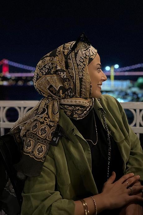 Mine'nin Tercihi Desert Kahve Comfy İpek Şal