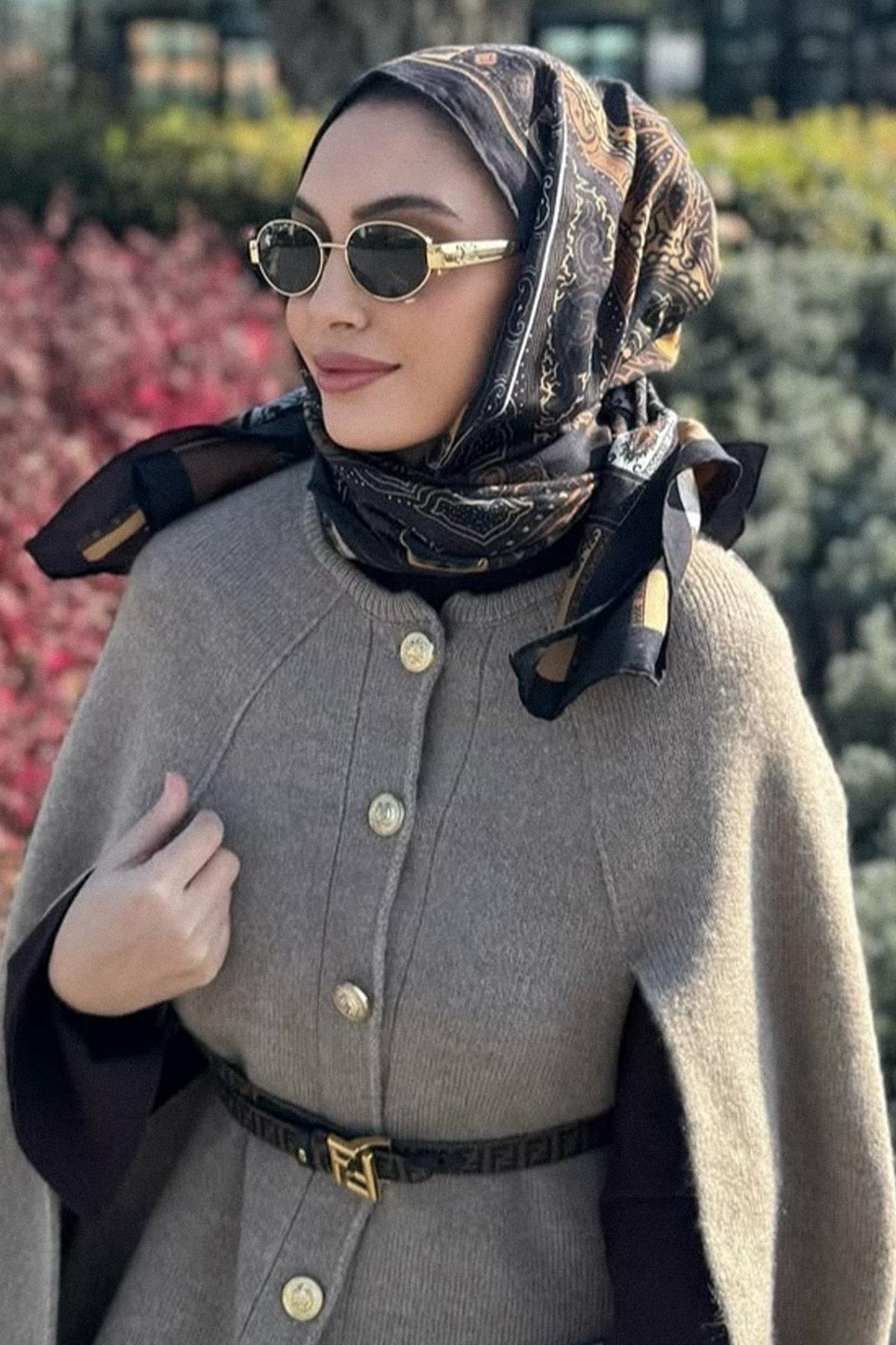 Müjde Tan'ın Tercihi Deep Karamel Early İpek Şal