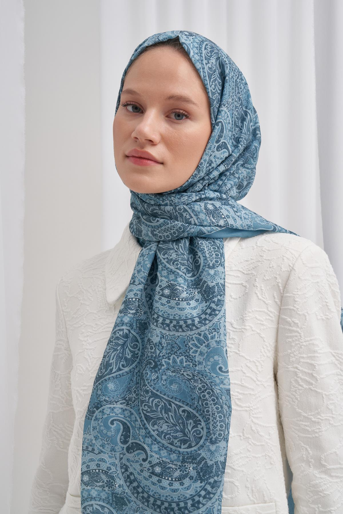 Nilla Pamuklu Şal Mirage Nil Yeşili