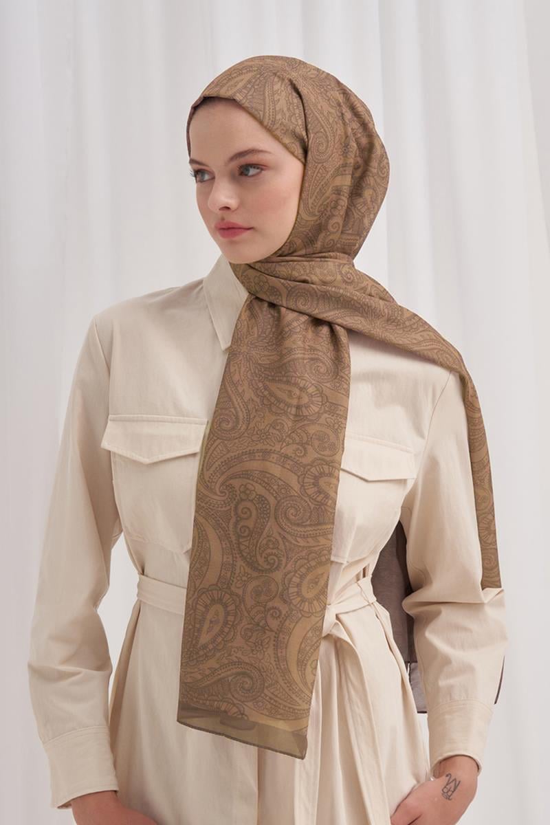 Nilla Pamuklu Şal Ocean Vizon