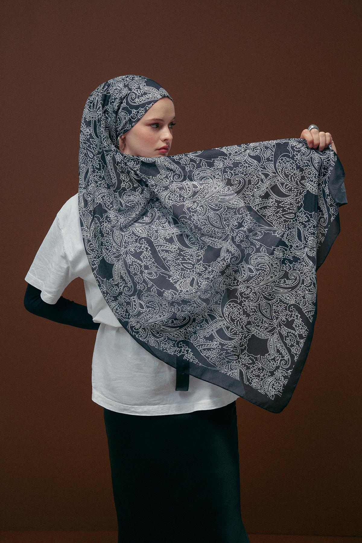 Nilla Pamuklu Şal Vei Siyah