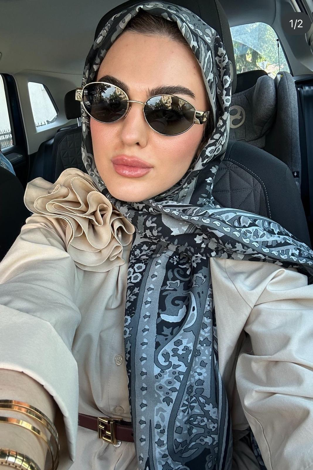 Özge'nin Tercihi Bohemian Siyah Comfy İpek Şal