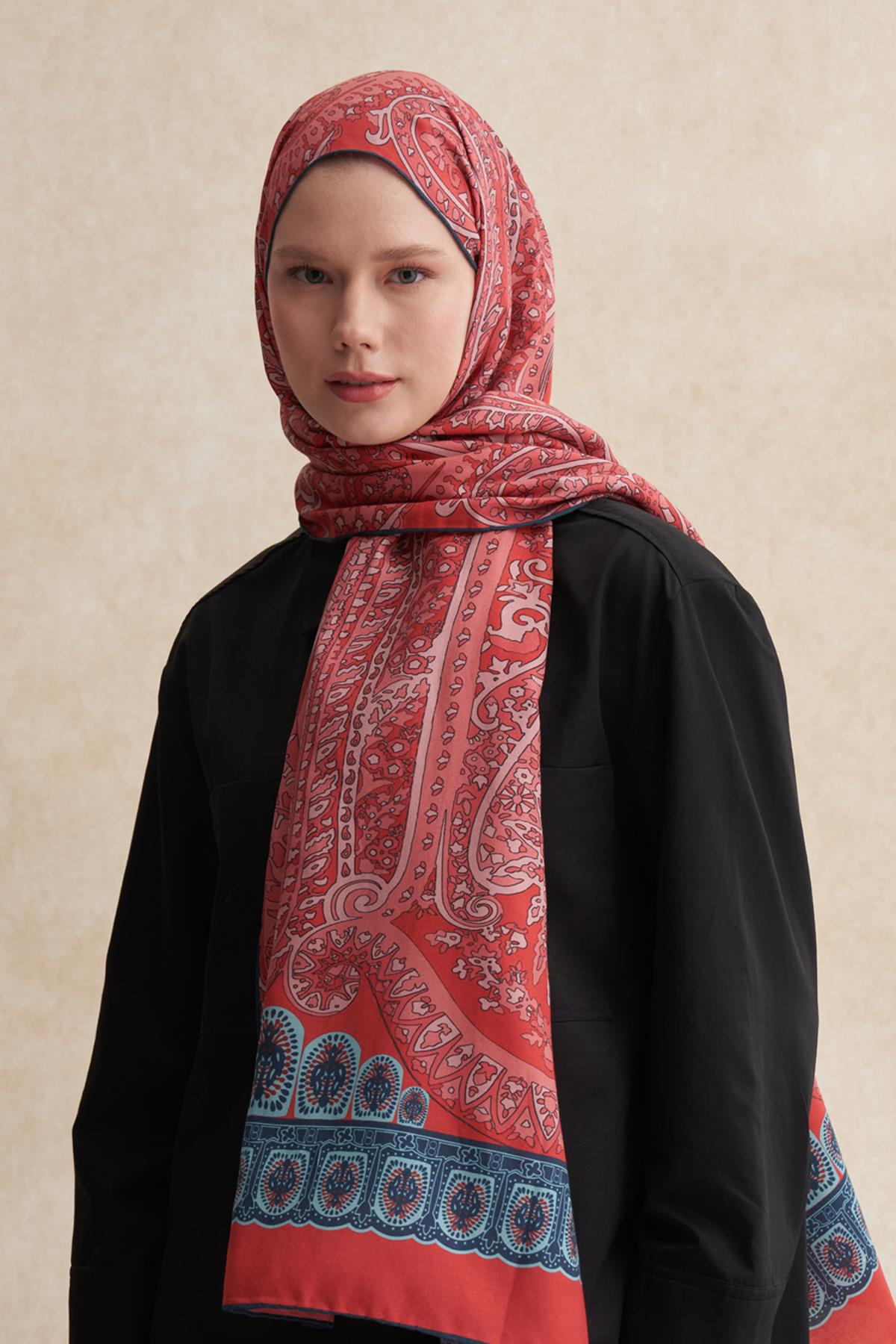 Roots Nar Çiçeği Comfy İpek Şal