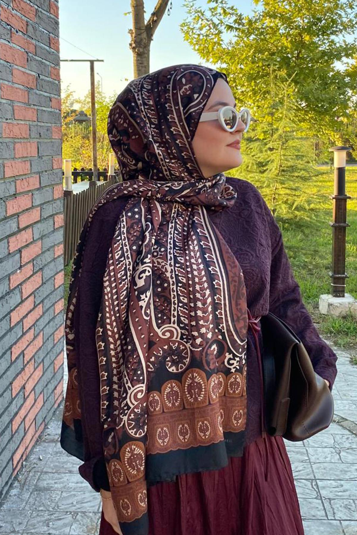 Tuğba Yıldız'ın Tercihi Mocha Dream Comfy İpek Şal