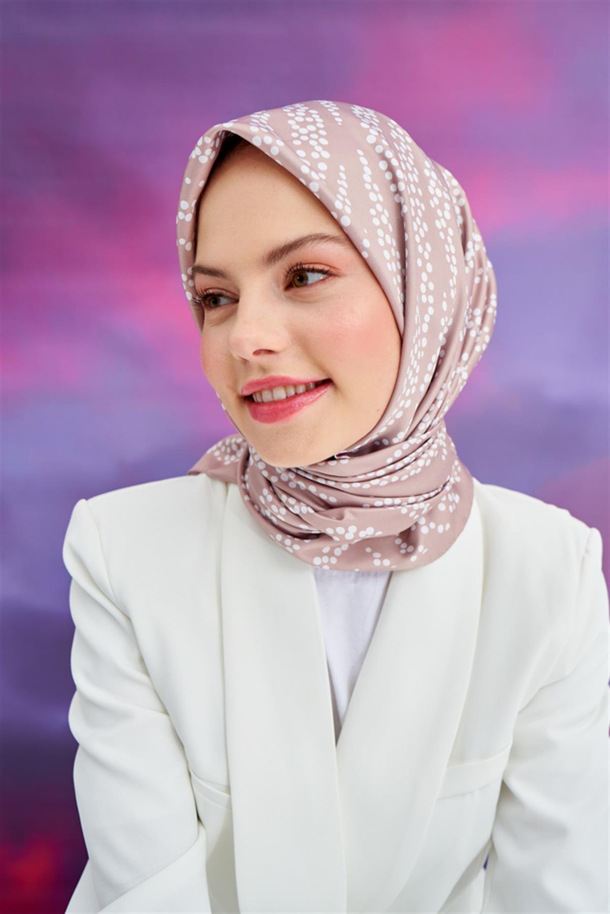 Twill Eşarp Damla Vizon