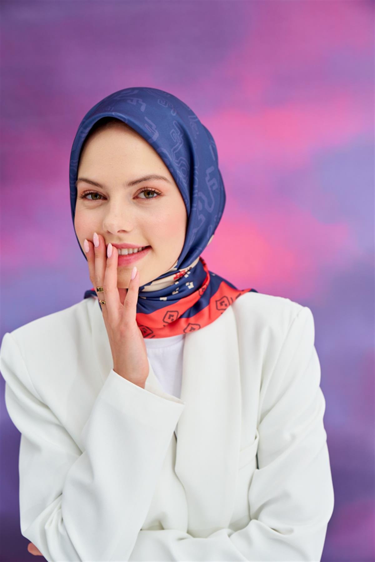 Twill Eşarp Lilya Lacivert