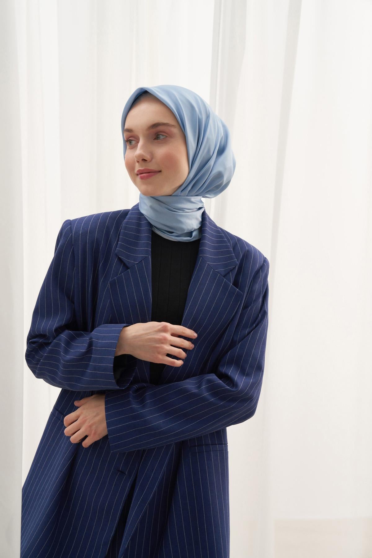 Twill Eşarp Mavi