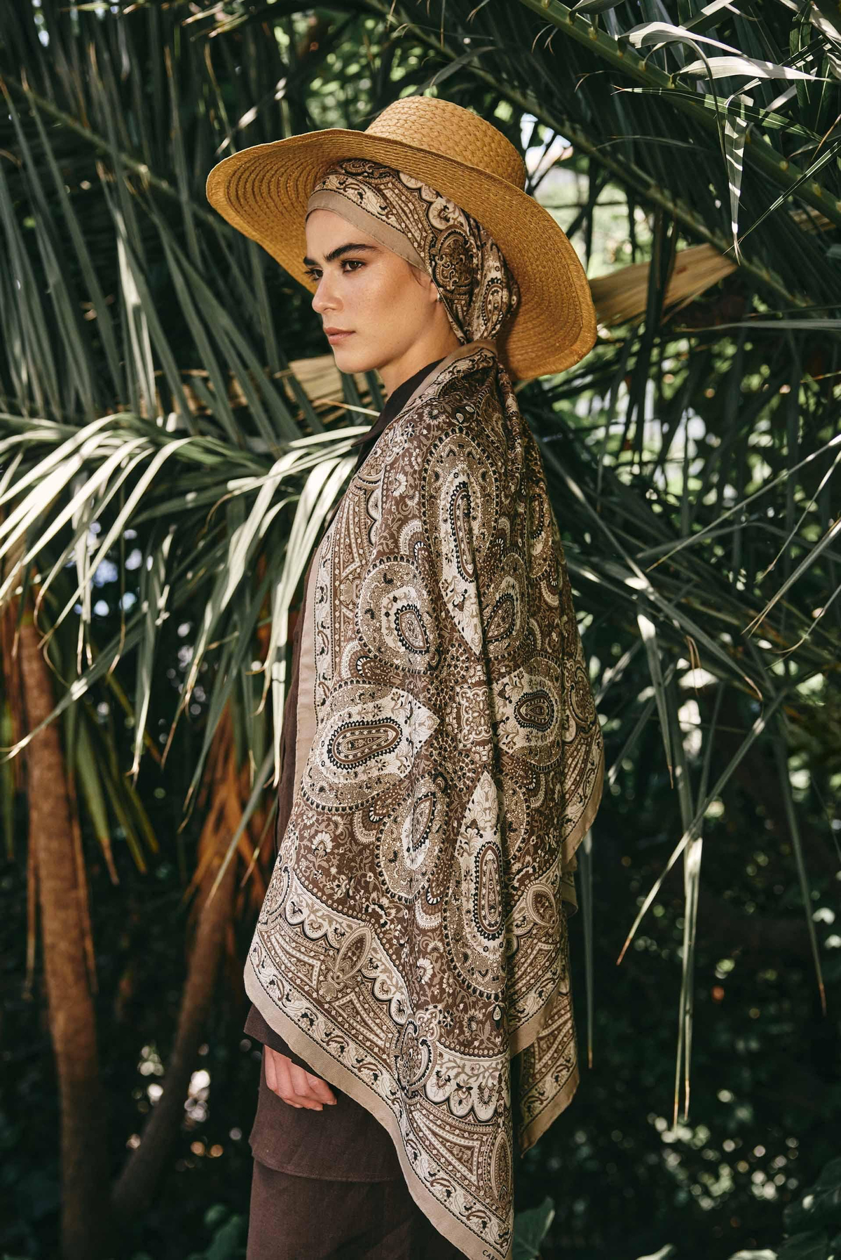 Whisper Camel Comfy İpek Şal