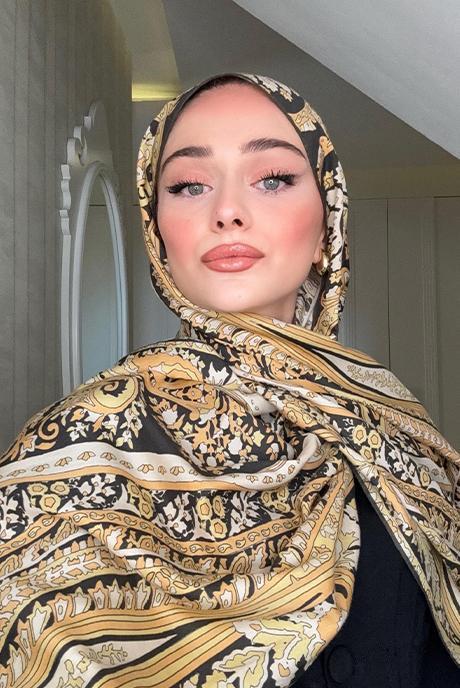 Zehra'nın Tercihi Desert Kahve Comfy İpek Şal