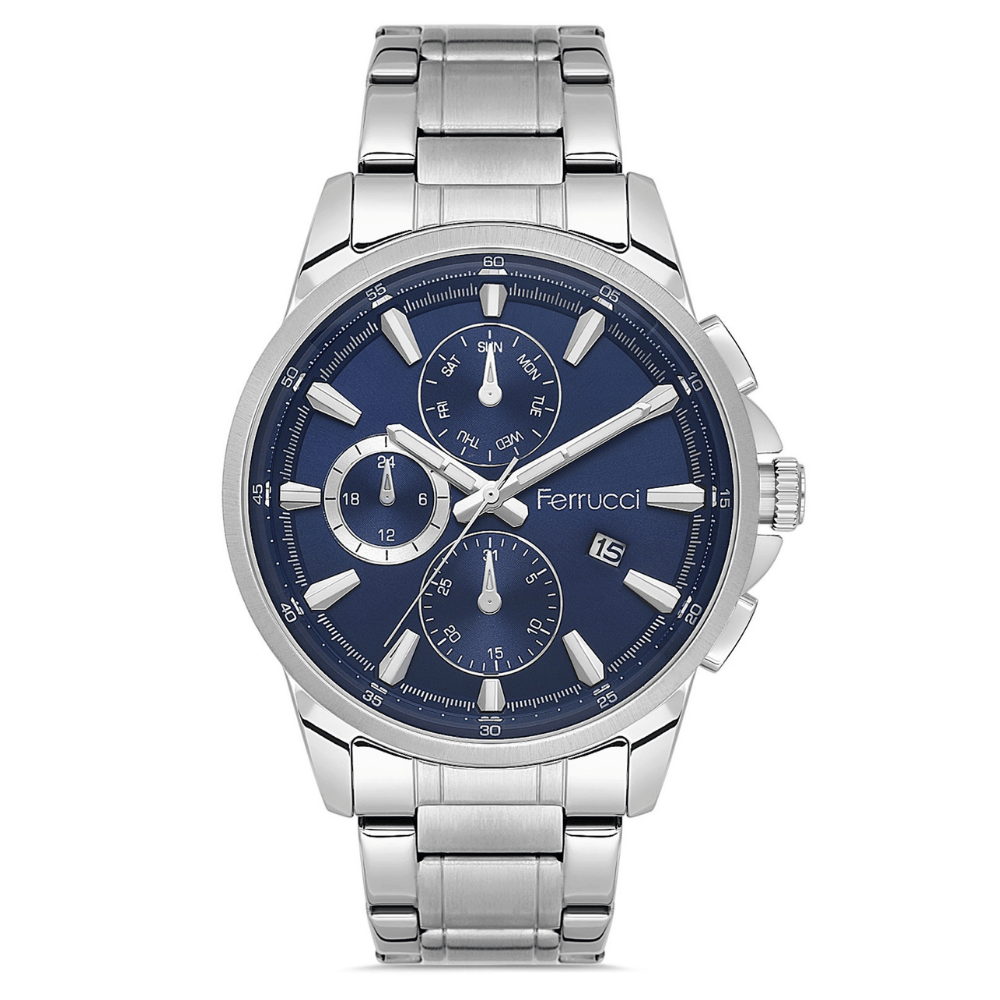 Ferrucci, FER.03596M.02, Erkek Saat, Ferrucci FER.03596M.02 Çelik Kordon Erkek Kol Saati