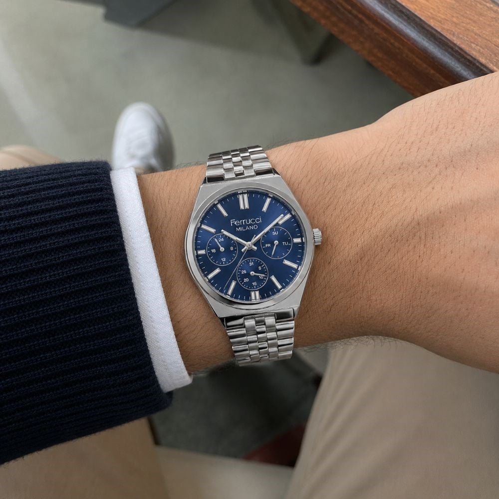 Ferrucci FER.03781M.04 Çelik Kordon Erkek Kol Saati