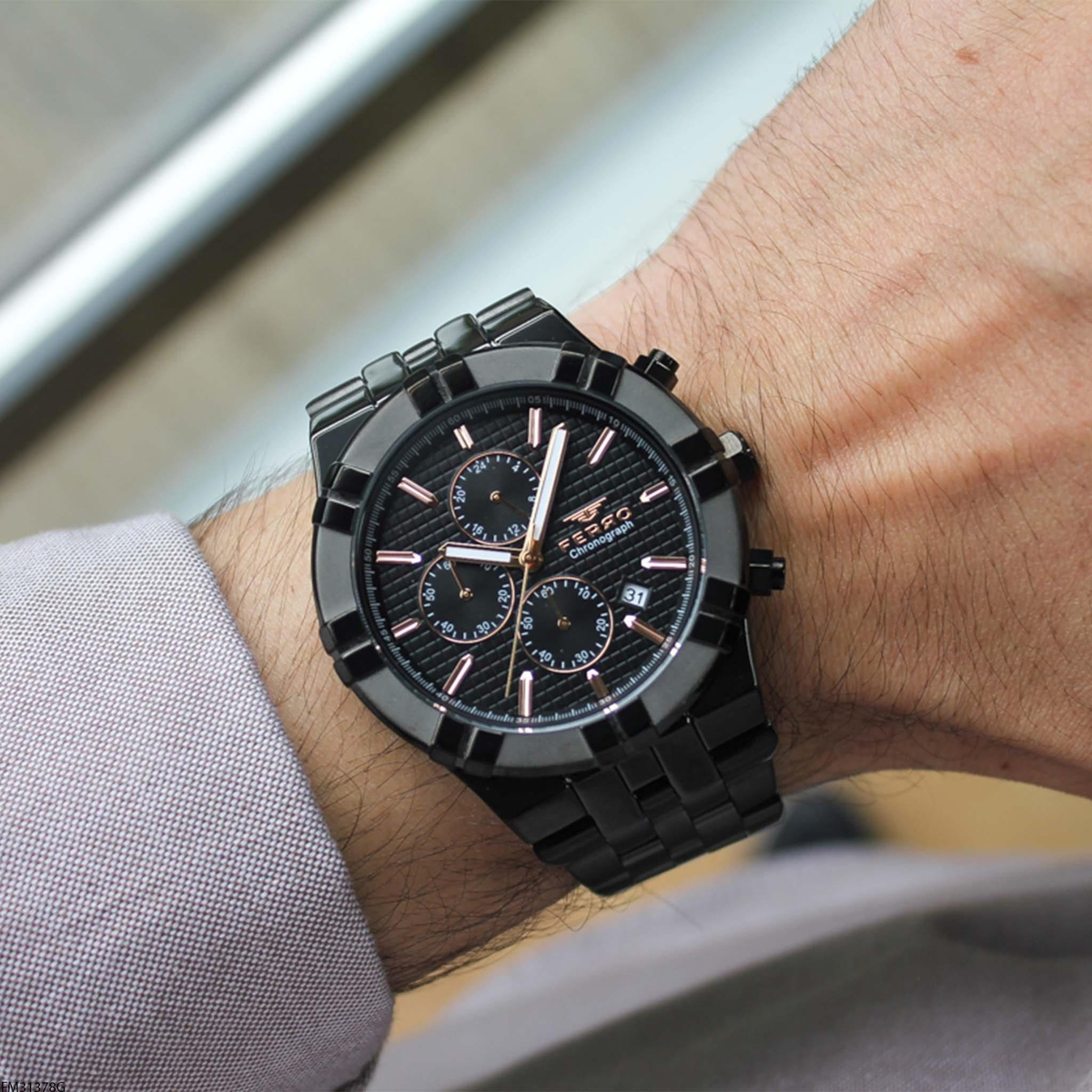 FERRO FM31378A-G Çelik Kordon Erkek Kol Saati