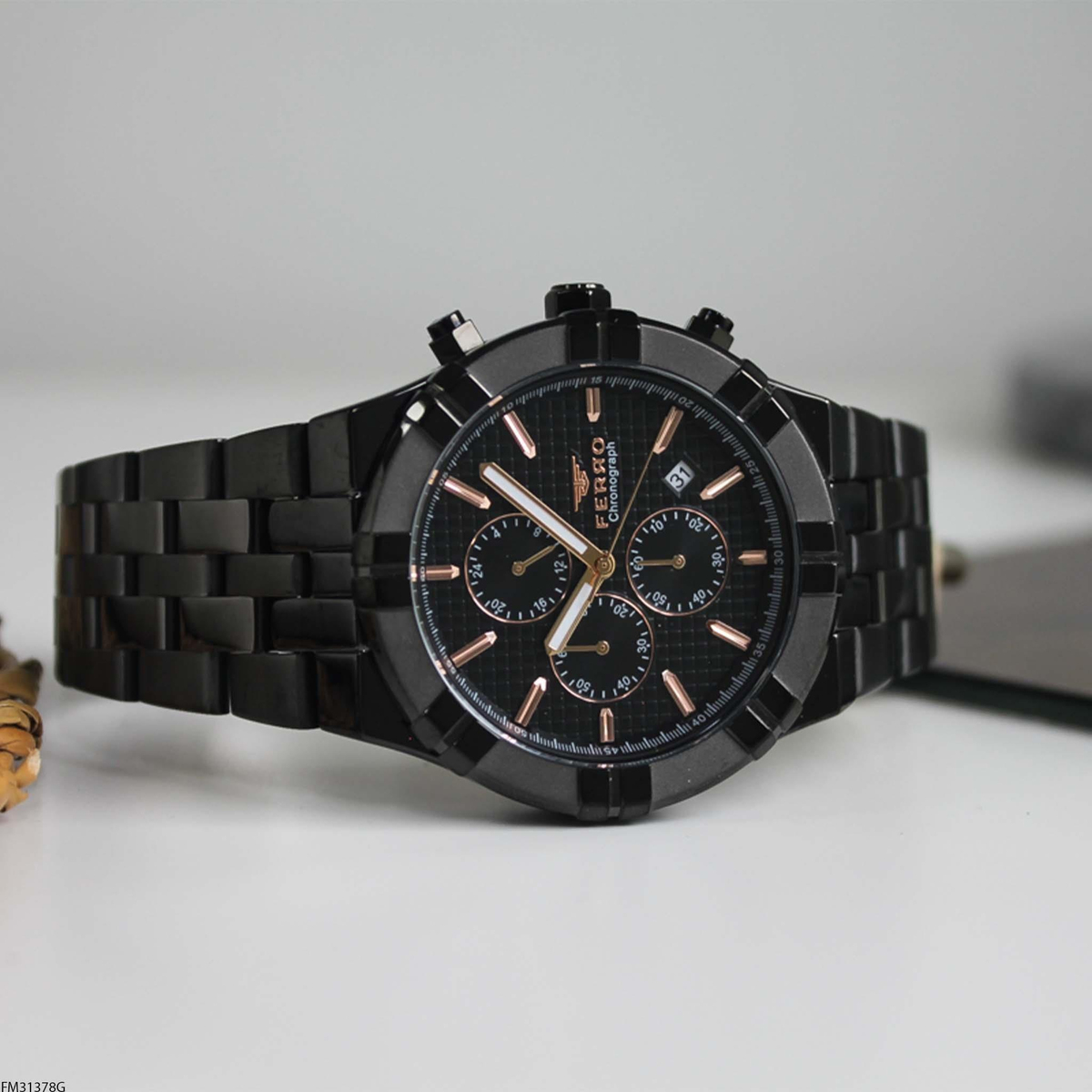 FERRO FM31378A-G Çelik Kordon Erkek Kol Saati