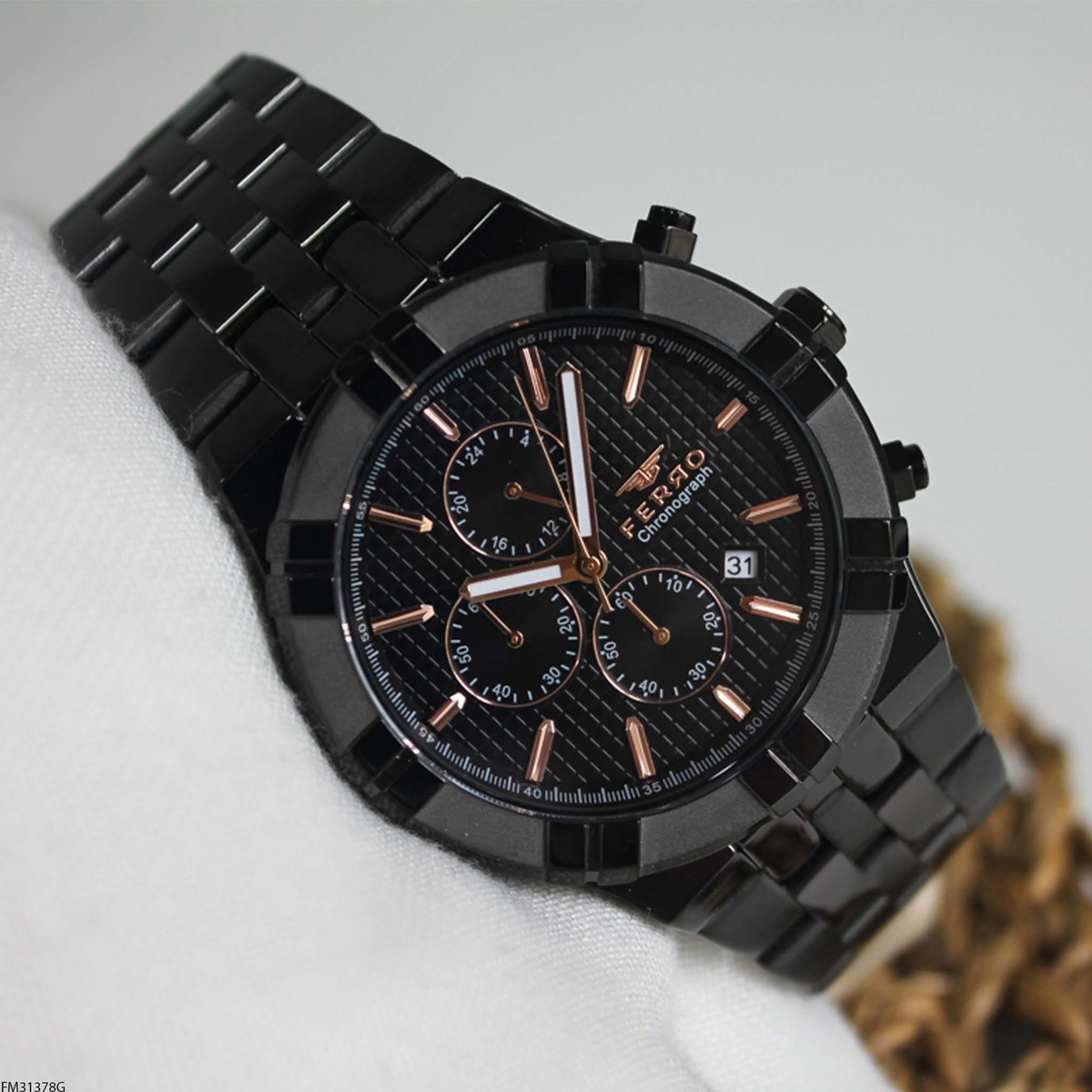 FERRO FM31378A-G Çelik Kordon Erkek Kol Saati