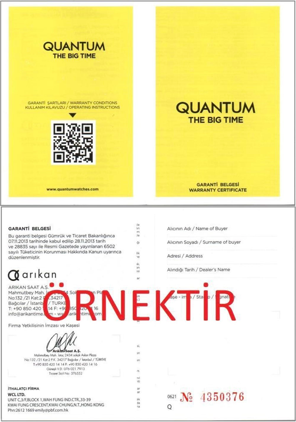 Quantum PWG988.099 Kol Saati