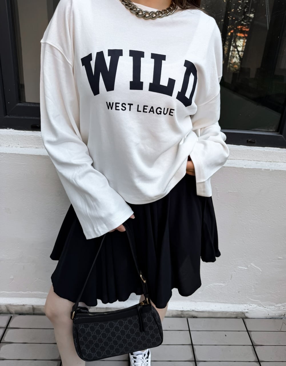  Beyaz Wild West Modal Sweatshirt