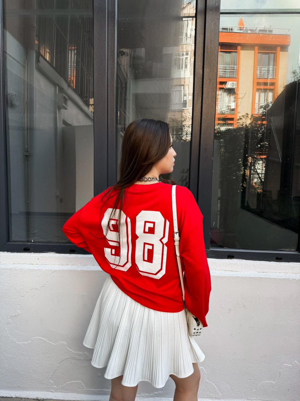  Kırmızı Wild West Modal Sweatshirt