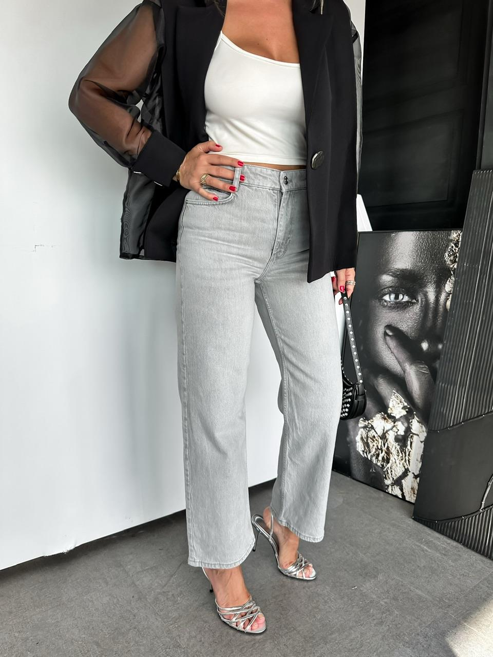 Açık Gri Marka Model Mom Jean