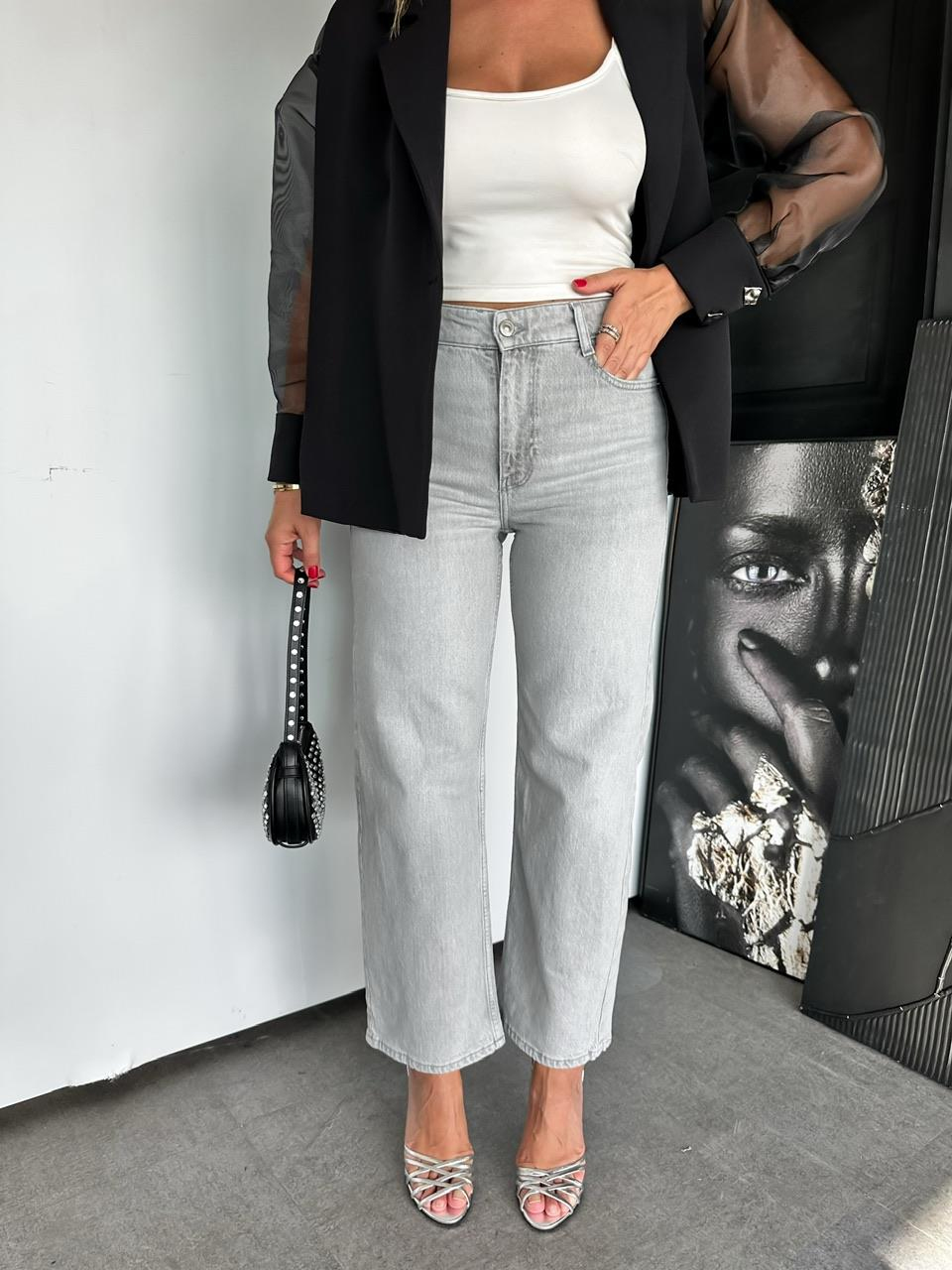 Açık Gri Marka Model Mom Jean