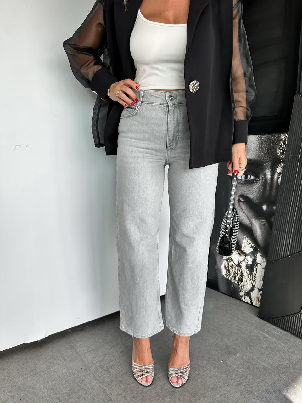 Açık Gri Marka Model Mom Jean