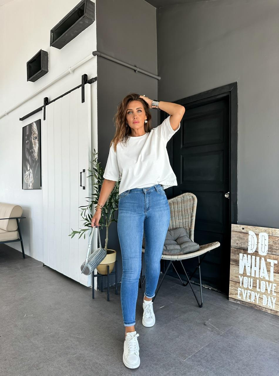 Açık Mavi Likralı Premium Jean