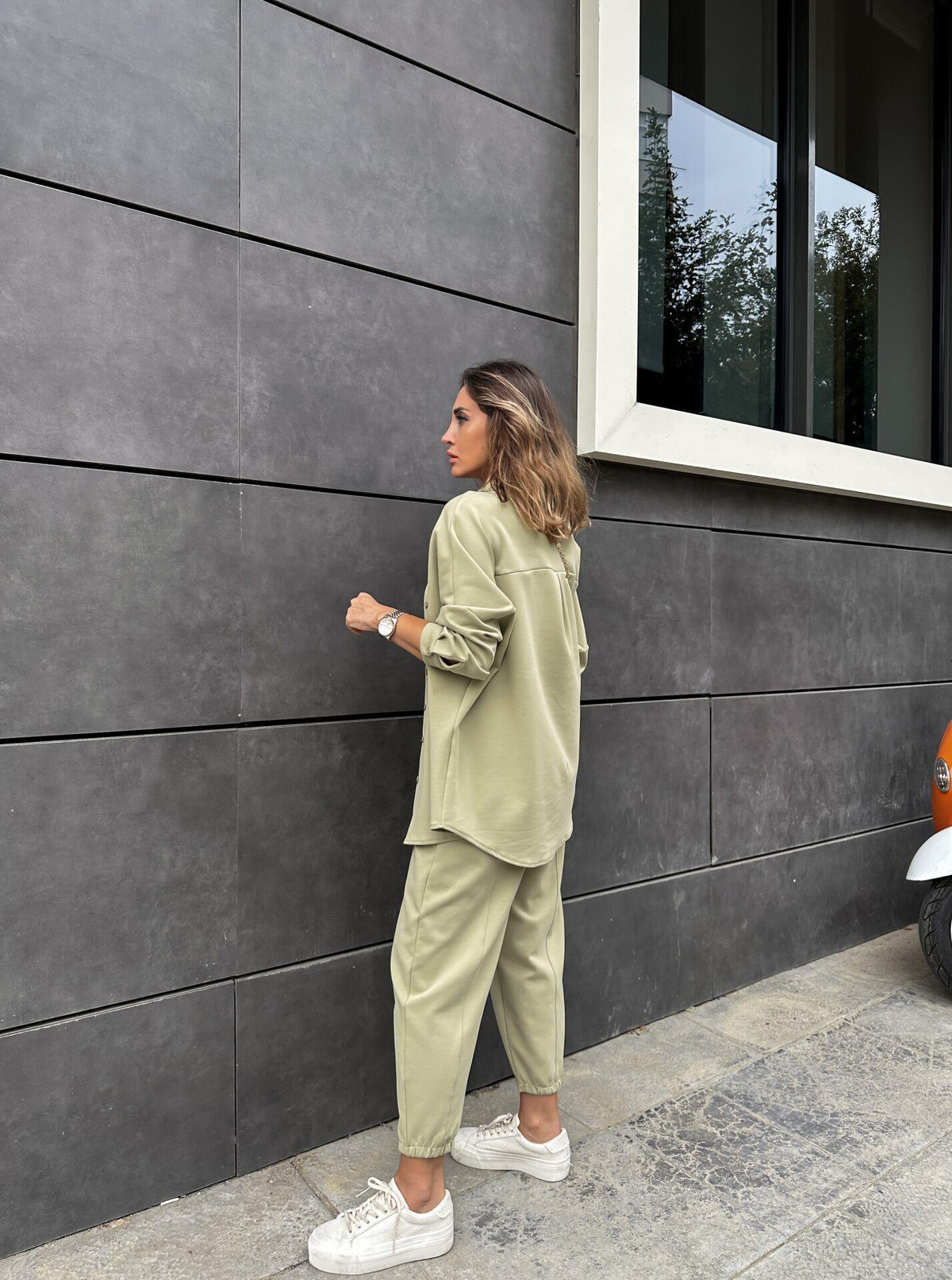 Açık Yeşil Gömlekli Modal Takım