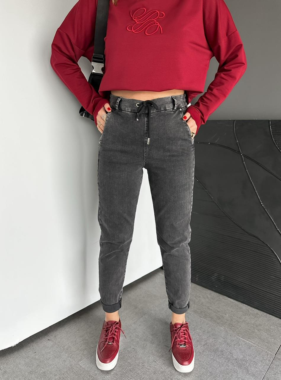 Antrasit Beli İpli Orijinal Jean