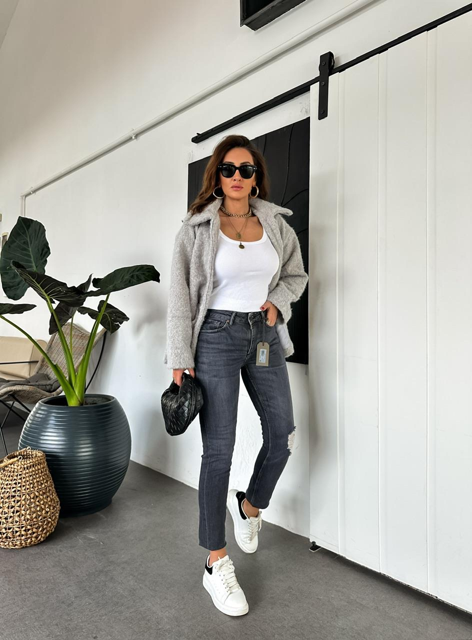 Antrasit Likralı Premium Jean