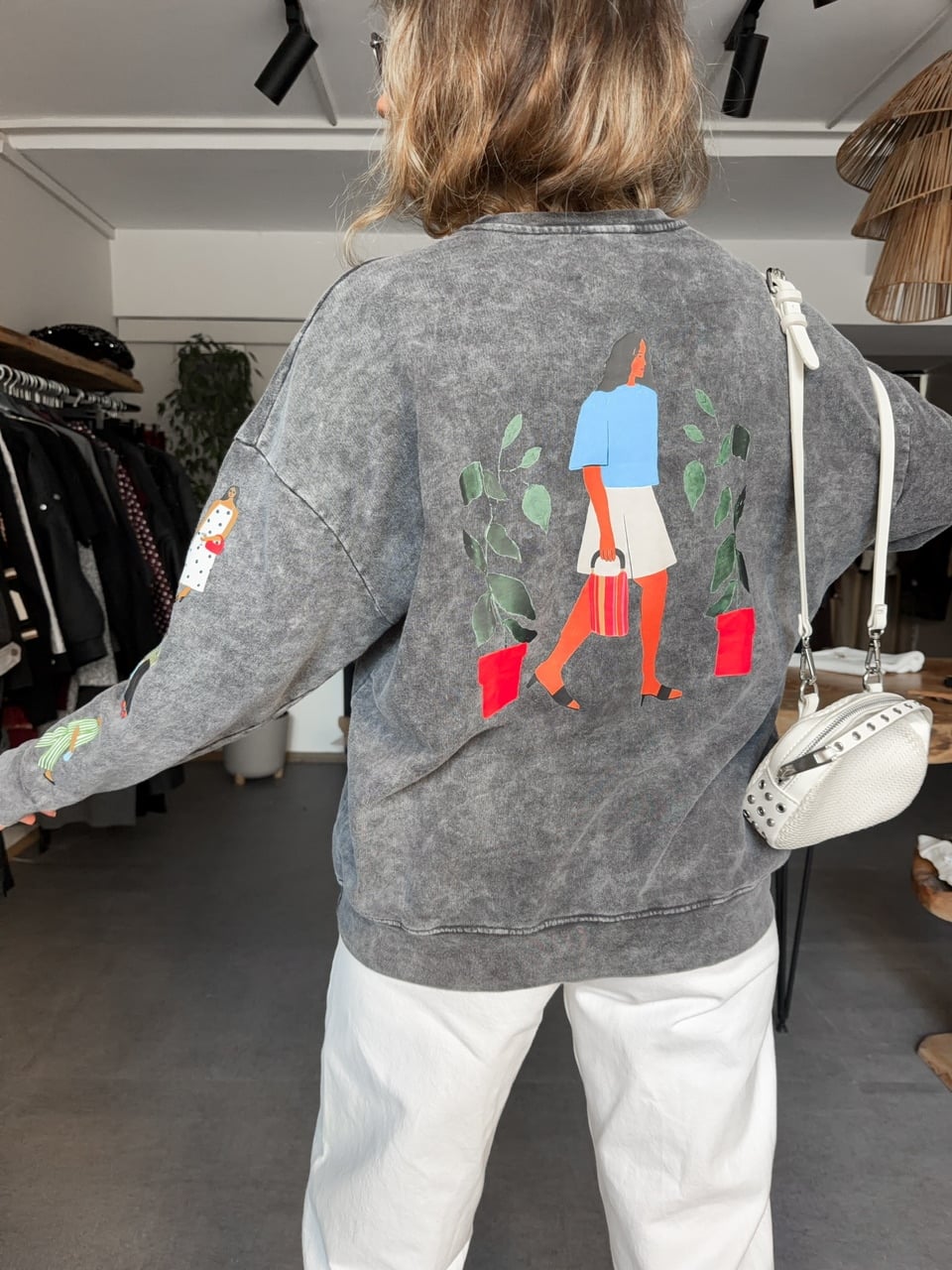 Antrasit Phılıppo Yıkamalı Sweatshirt