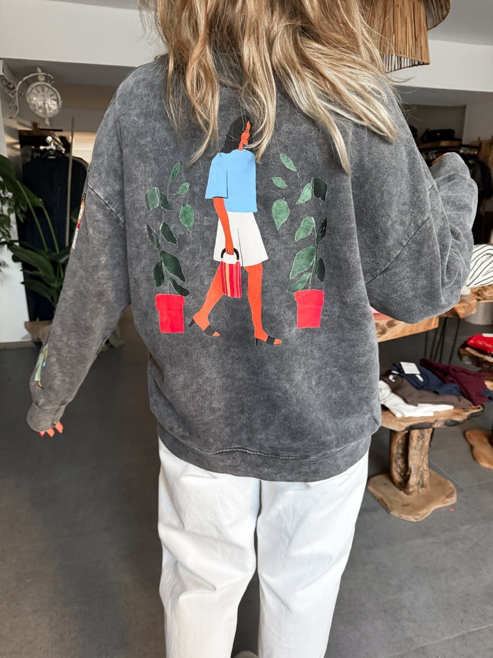 Antrasit Phılıppo Yıkamalı Sweatshirt