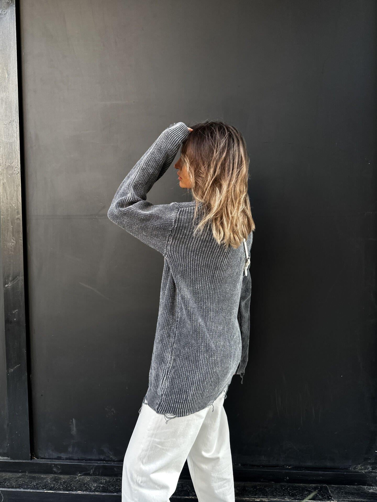 Antrasit Yıkamalı Salaş Kazak