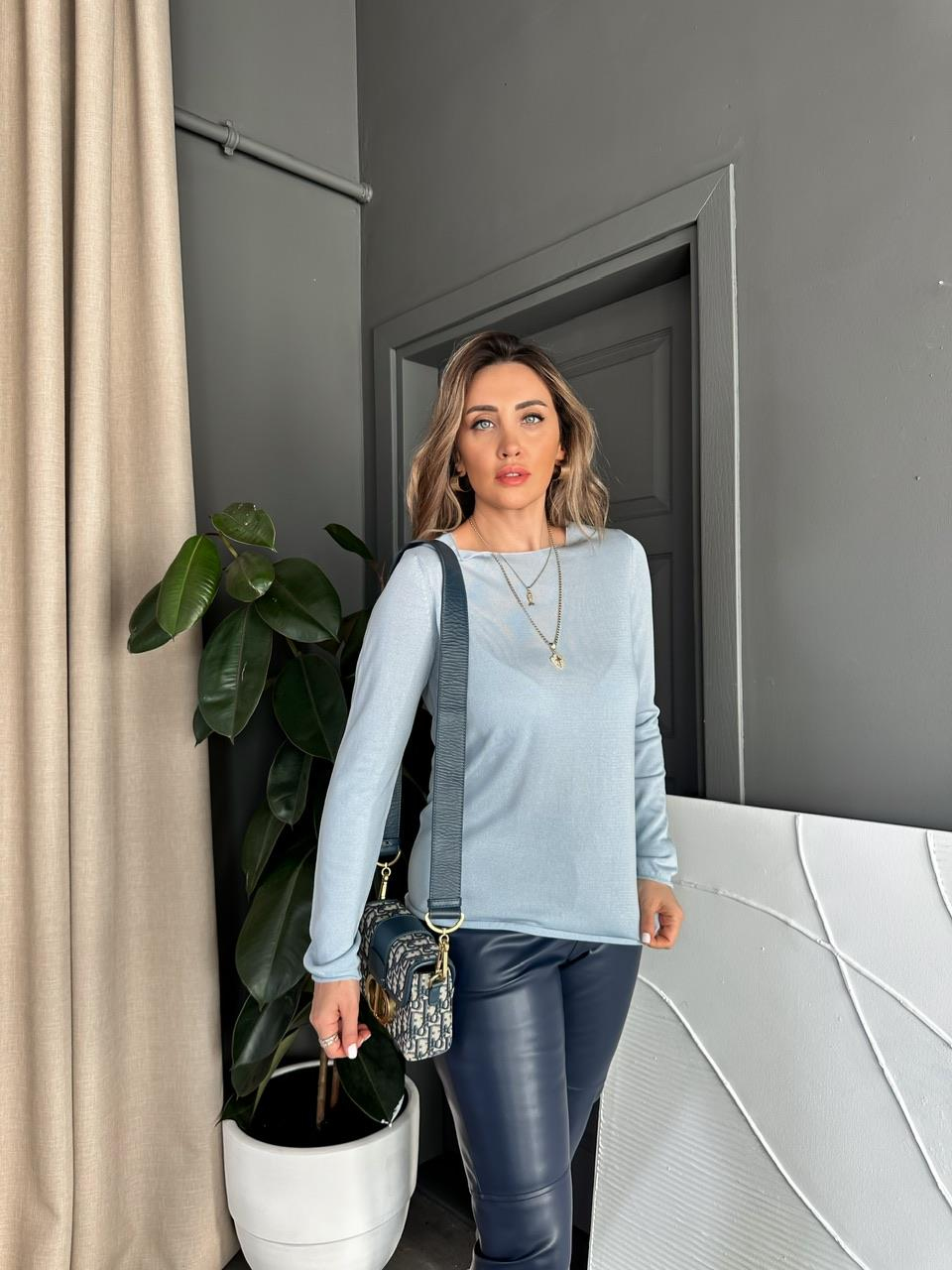Bebe Mavisi Merserize İnce Triko