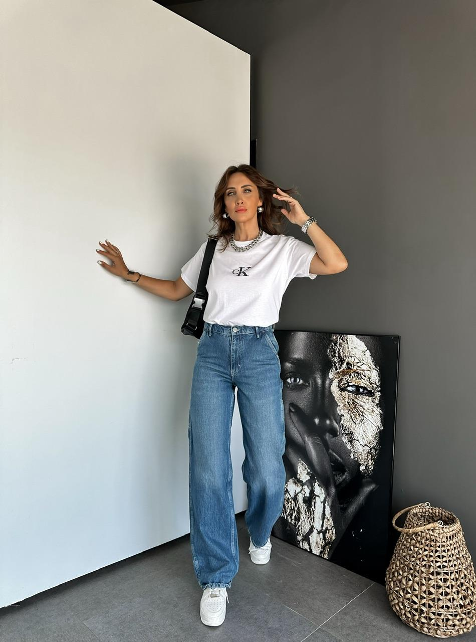 Beyaz Calvin Cotton Tshirt