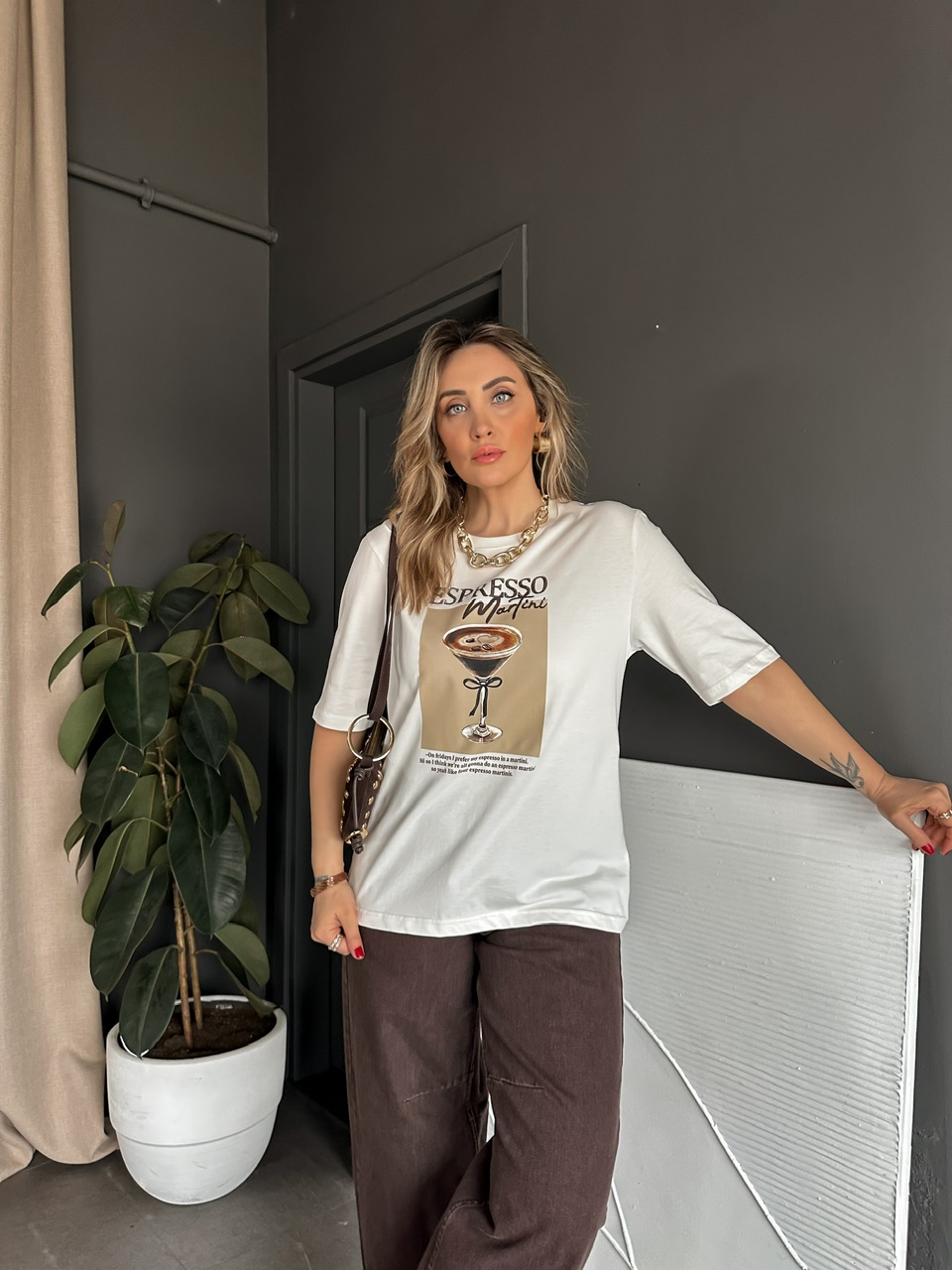 Beyaz Espresso Tshirt