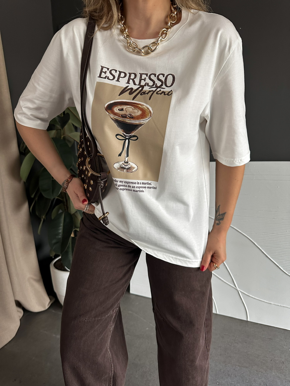 Beyaz Espresso Tshirt