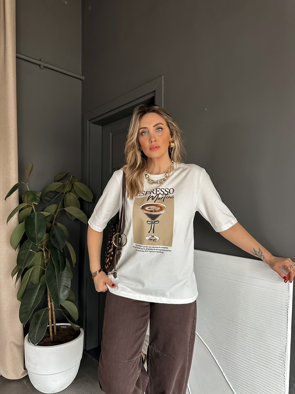 Beyaz Espresso Tshirt