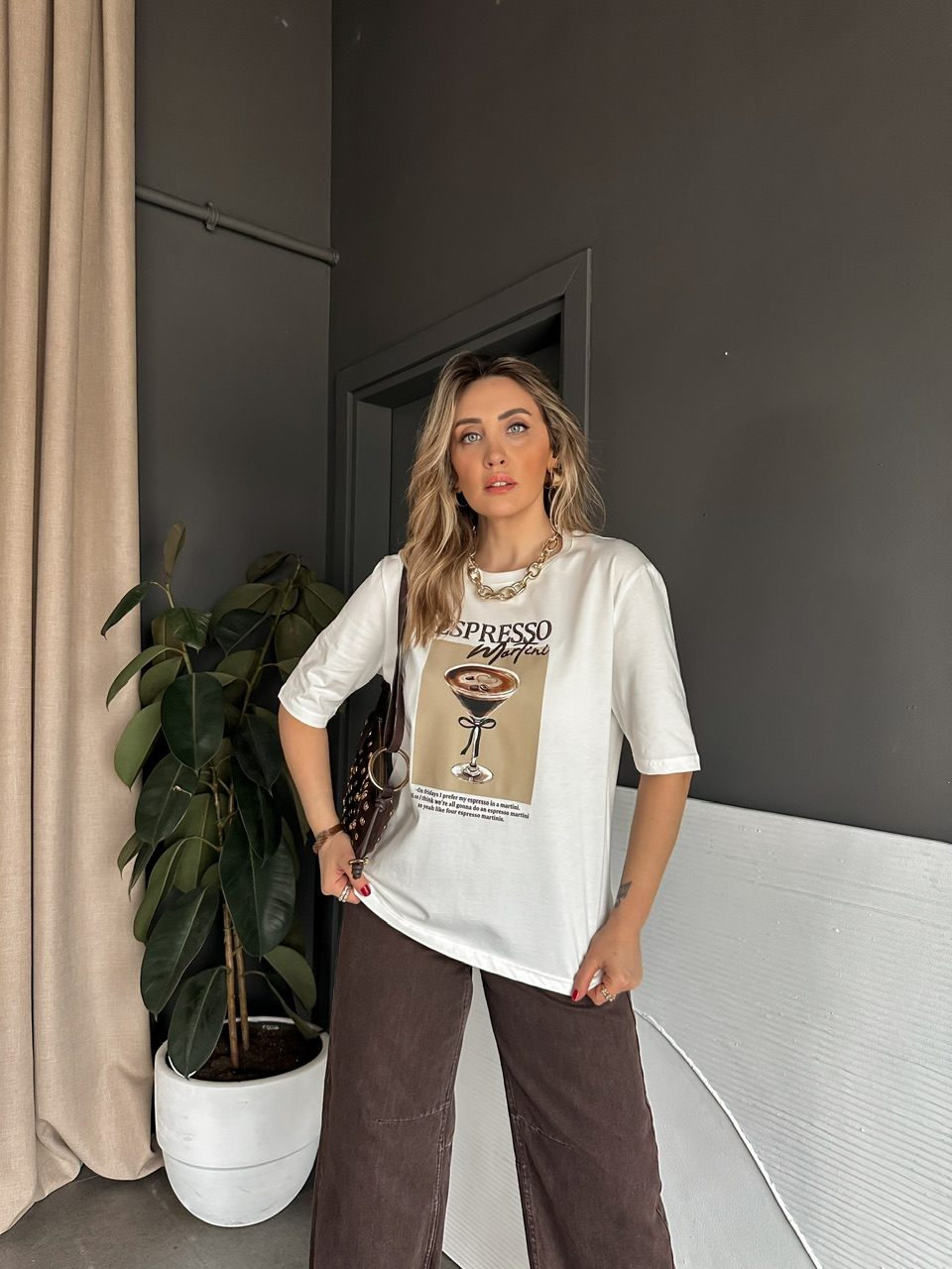 Beyaz Espresso Tshirt