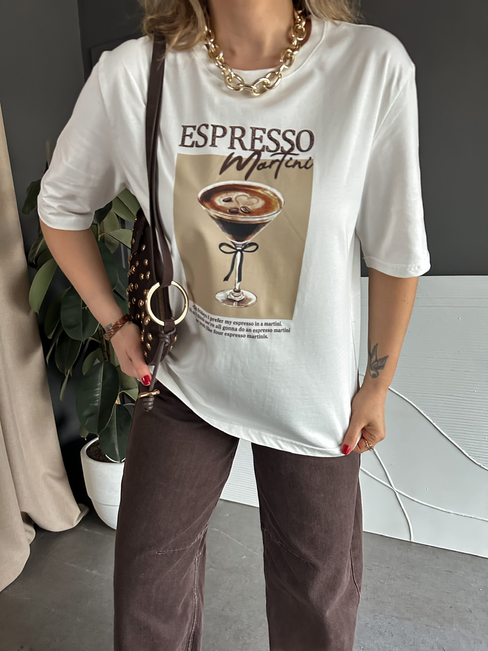 Beyaz Espresso Tshirt