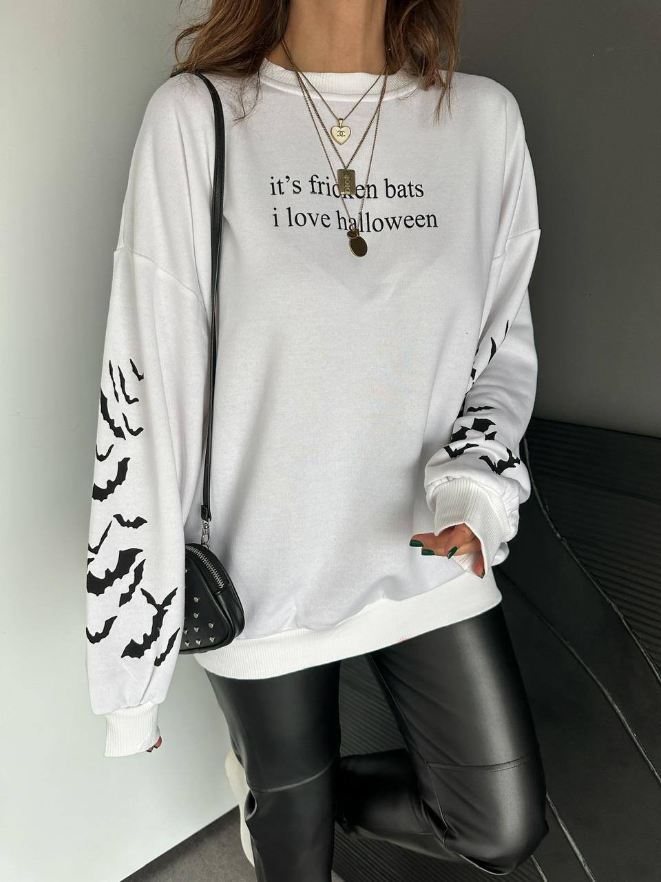 Beyaz Halloween Sweatshirt