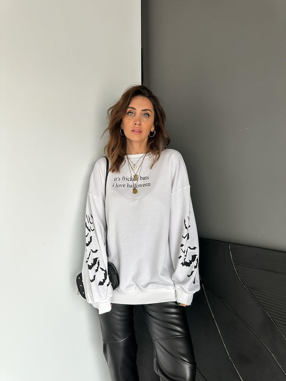 Beyaz Halloween Sweatshirt