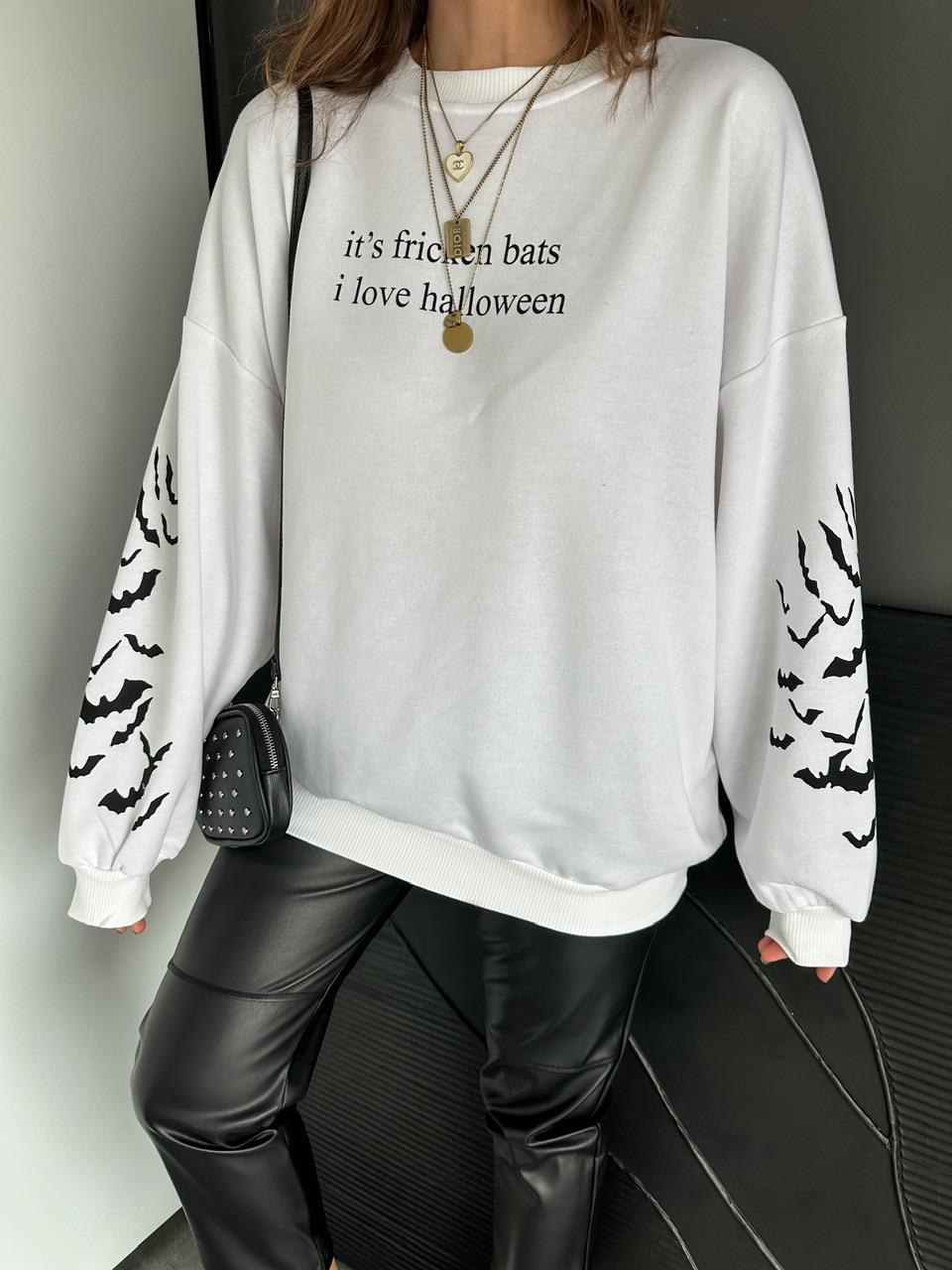 Beyaz Halloween Sweatshirt