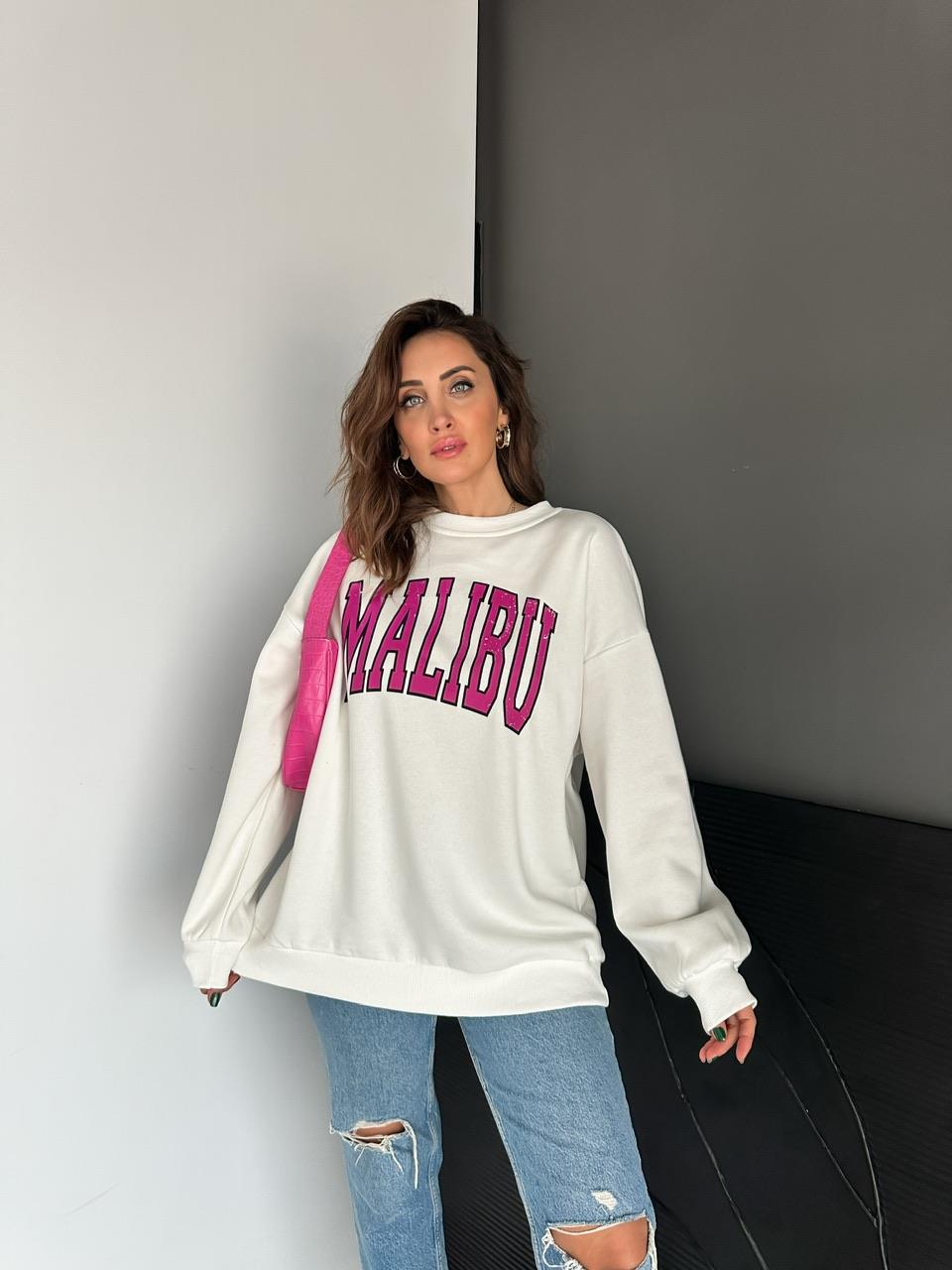 Beyaz Malibu Sweatshirt