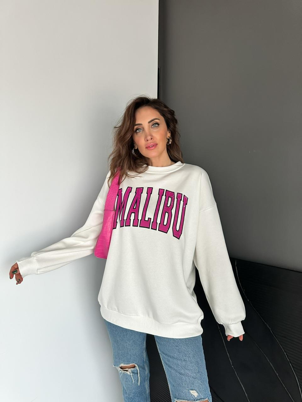 Beyaz Malibu Sweatshirt