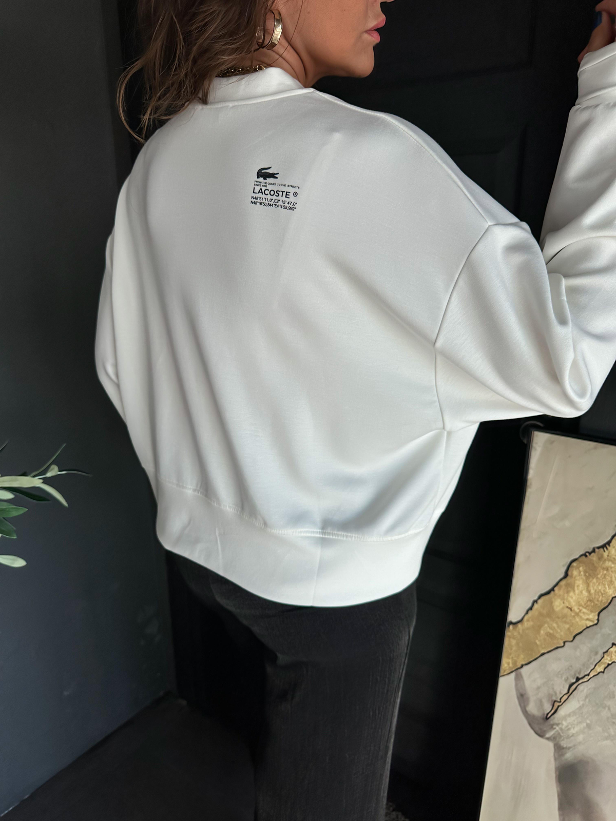 Beyaz Modal Premium Sweatshirt