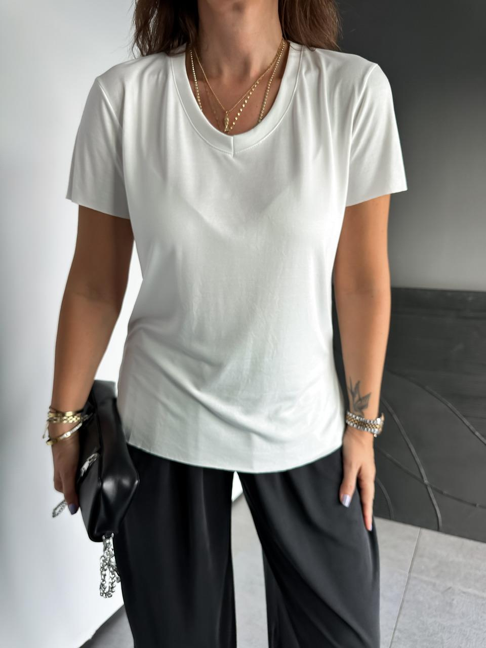 Beyaz Orijinal Pamuk Tshirt