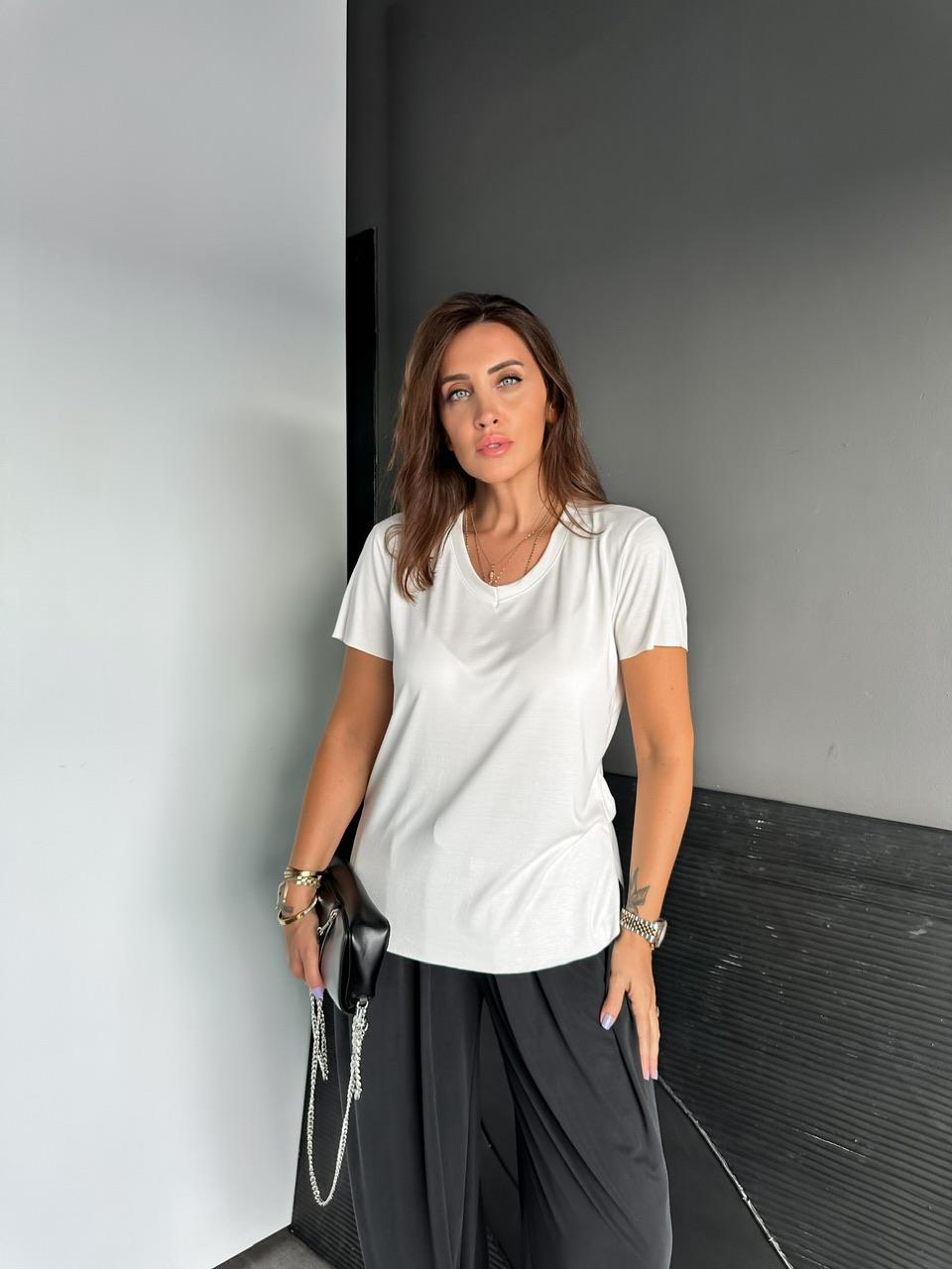 Beyaz Orijinal Pamuk Tshirt