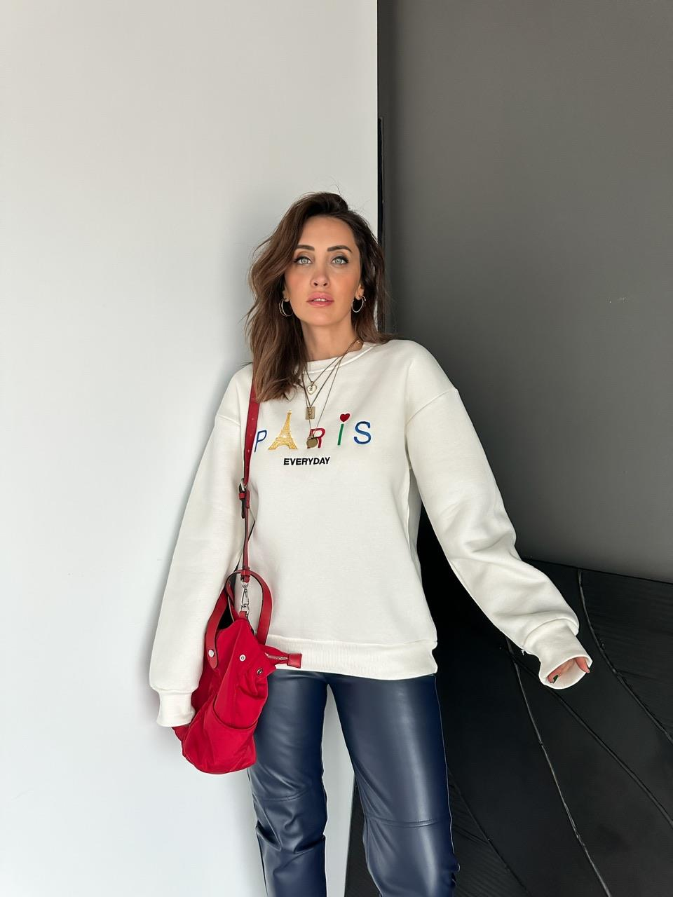 Beyaz Paris Sweatshirt